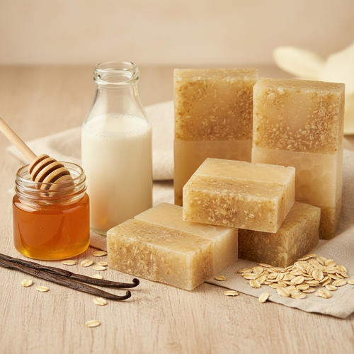 Goat Milk Soap - Oatmeal, Honey & Vanilla product image