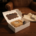 Men's 2-Piece Shaving Kit with Shaving Soap and Shave Brush in a single open gift box, classic barbershop aesthetic
