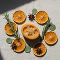 Loofah Body Bar Soap - Orange Flat Lay